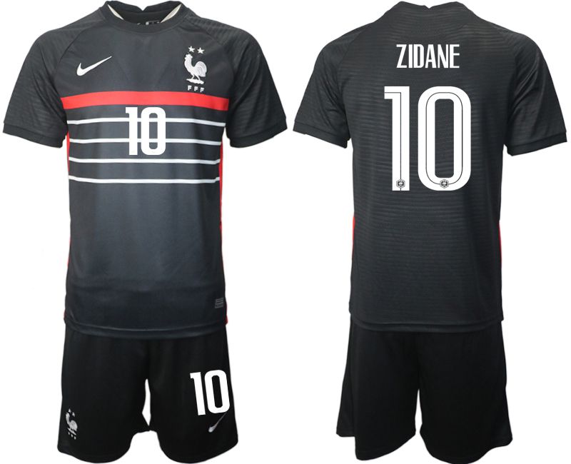 Men 2022 World Cup National Team France home black #10 Soccer Jersey